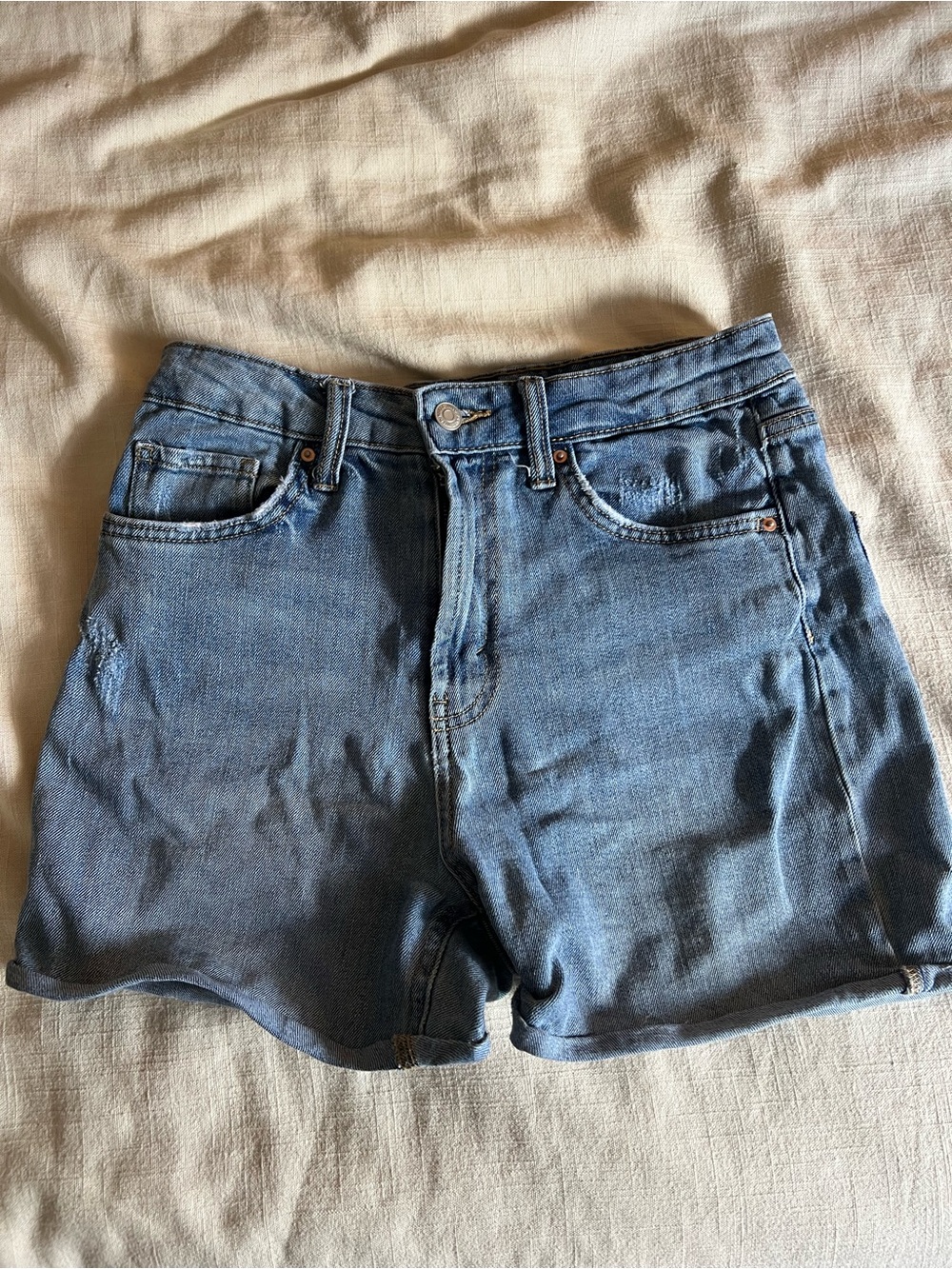 wild fable Blue High-Rise Denim Shorts